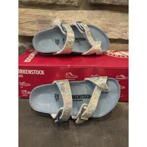 New Birkenstock Kids Mayari Hologram Silver EU 26N C8